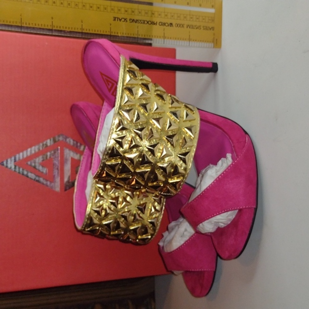 Athena Vivi Gold Stud Heels